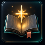 Icône ressources : un livre ouvert et une étoile