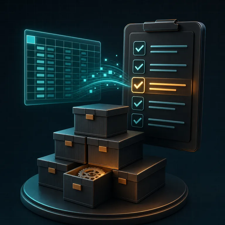 Un fichier Excel de pièces transformé en inventaire organisé